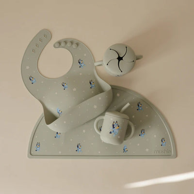 Porta Snack Infantil Mushie Bluey Sage - Grande Variedade